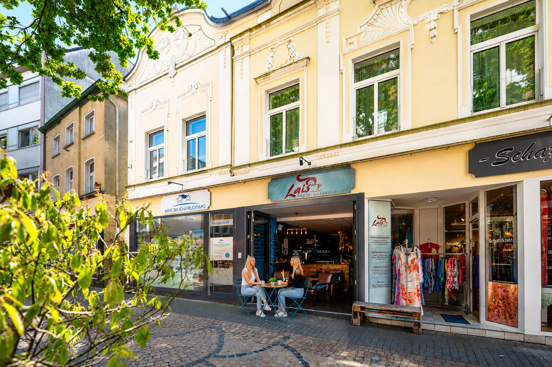 Außenansicht Lais Herzlich willkommen im Lais Espressostudio in der Holzgasse Siegburg